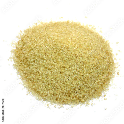 Fotografia tas de sucre de canne brun en cristaux