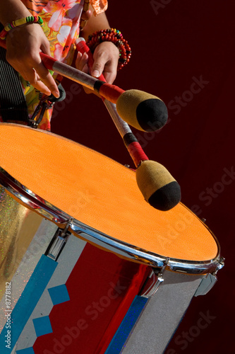 playing the drum
