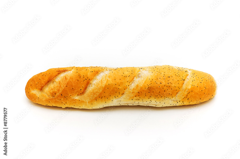 Fresh bread isolated on the white background