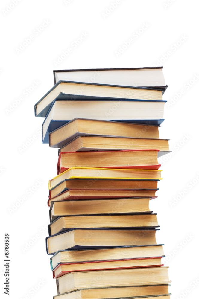 Stack of books isolated on the white background Stack of books isolated on the white background