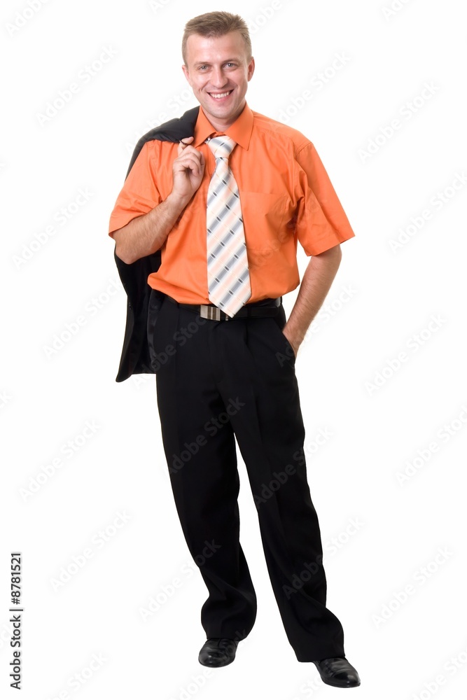 young man stands young man stands