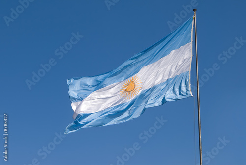 Argentina Flag on a blue sky