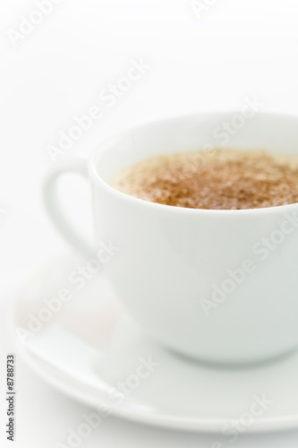 White coffee cup (very shallow DOF, focus on cup edge)