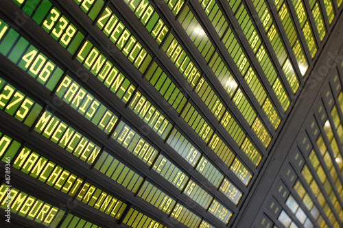 Flughafen Anzeigetafel