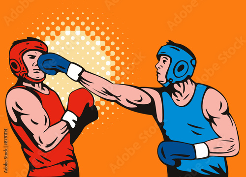 Boxer punching