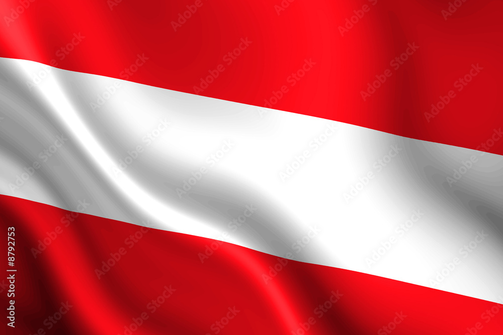 Austrian flag waving in the wind Austrian flag waving in the wind