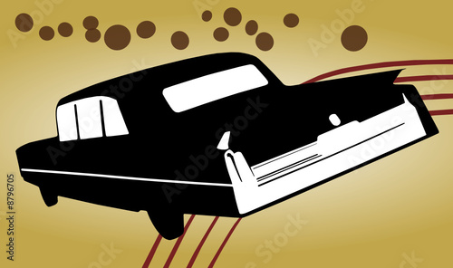 Vector Grafic Flying Car