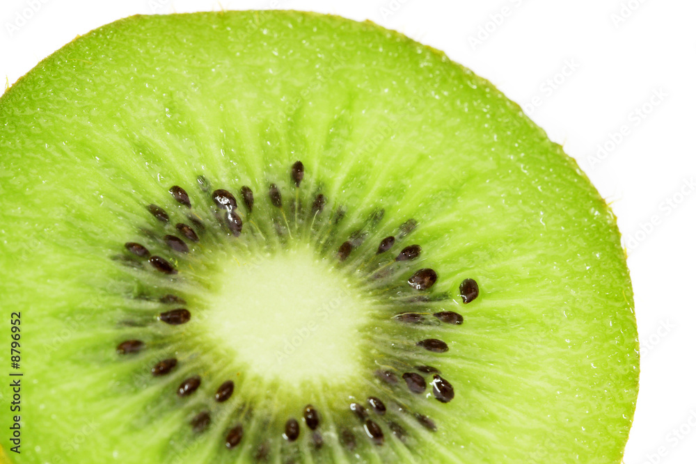 Macro photo of sliced kiwi fruit with seed. Macro photo of sliced kiwi fruit with seed.