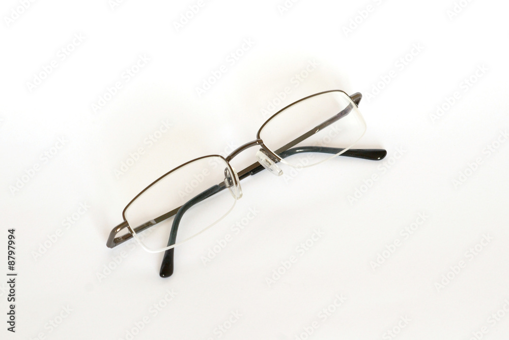 Transparent spectacles isolated on white. Transparent spectacles isolated on white.