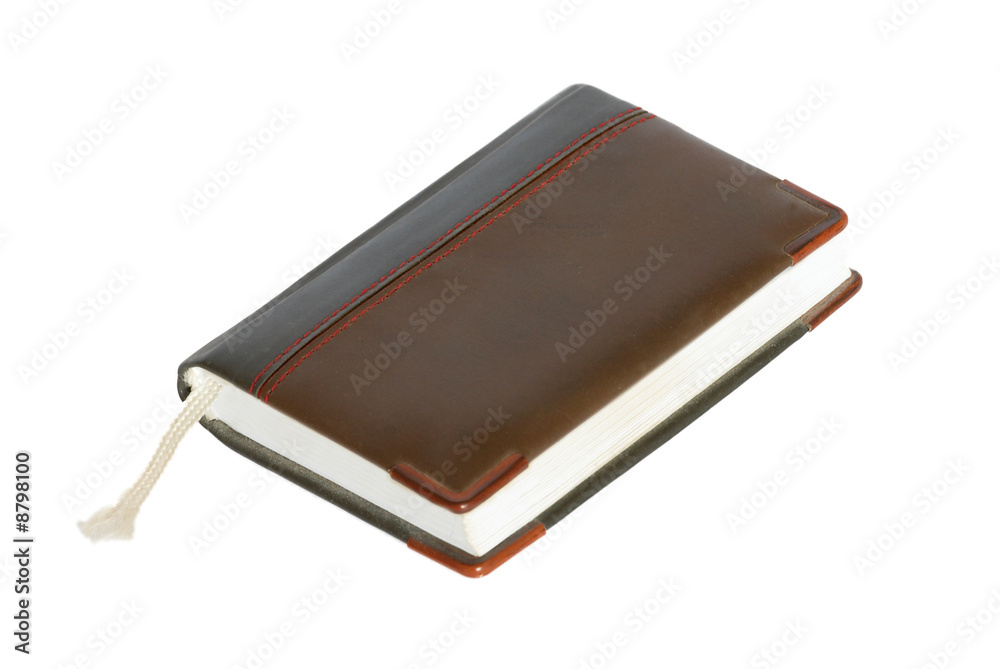 Brown notebook isolated on white. Brown notebook isolated on white.