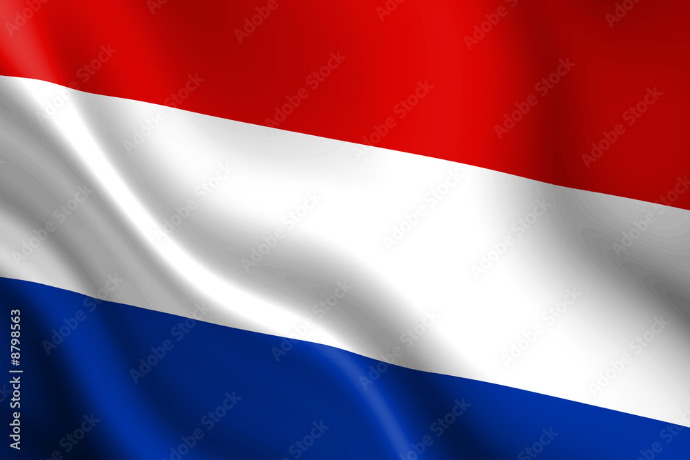 Dutch flag waving in the wind Dutch flag waving in the wind