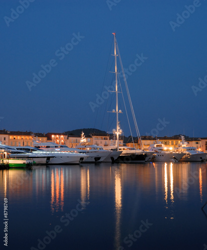 Luxury yachts in the harbor of Saint Tropez, France
