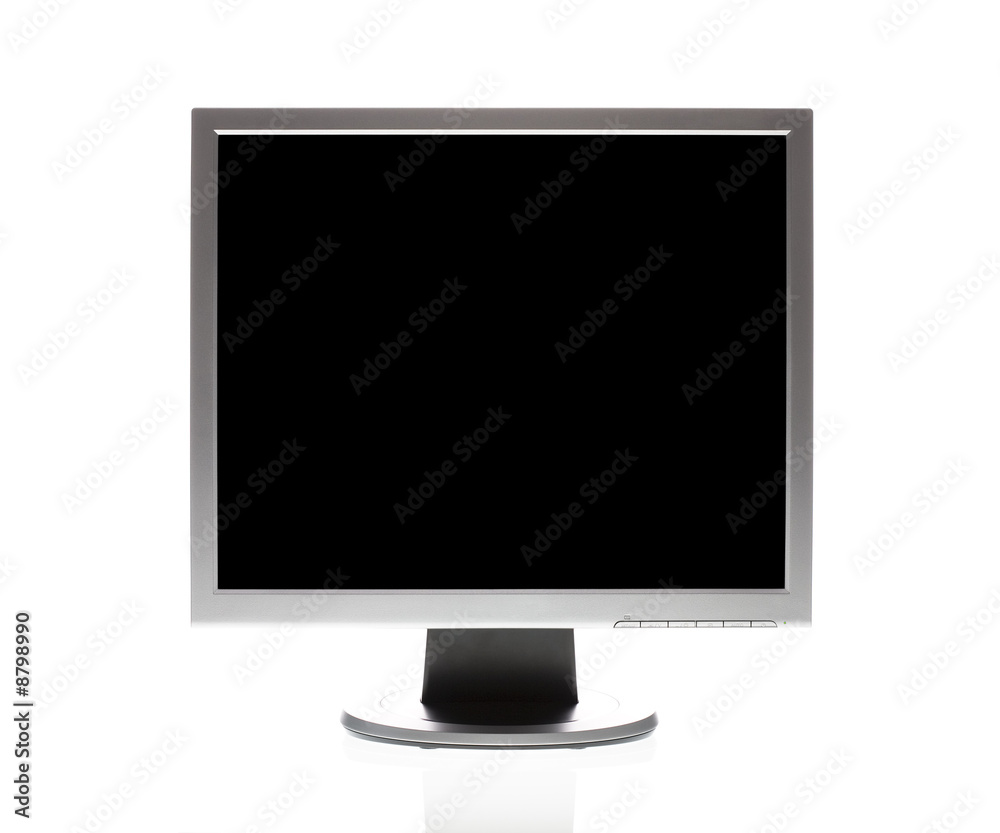 Computer LCD monitor with black copy space Computer LCD monitor with black copy space