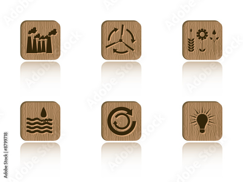 Wooden ecology tile series
