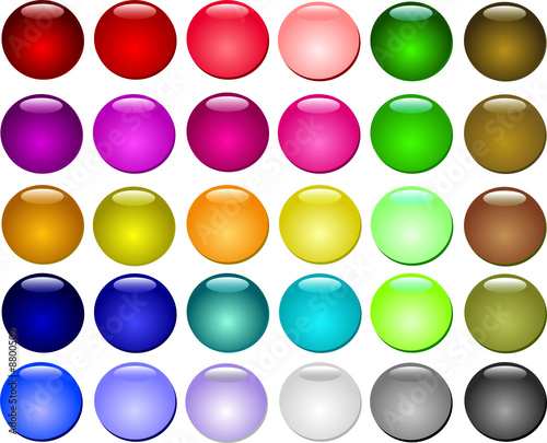 30 Detailed Buttons All Colours