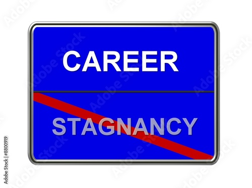 career - stagnancy - blue
