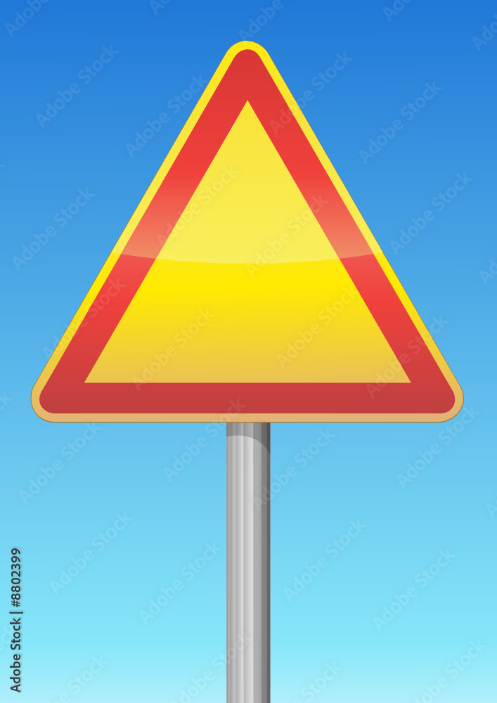 Panneau de danger temporaire vierge Panneau de danger temporaire vierge