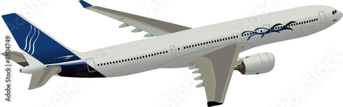 the vector illustration of the plane