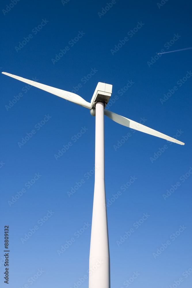 Two Bladed Windmill Against a Blue Sky Two Bladed Windmill Against a Blue Sky