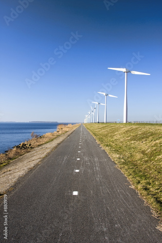 Two Bladed Windmill Farm in the Netherlands © surpasspro