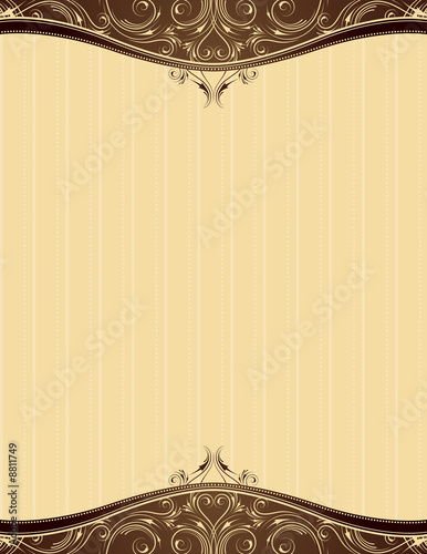 yellow background with decorative ornaments