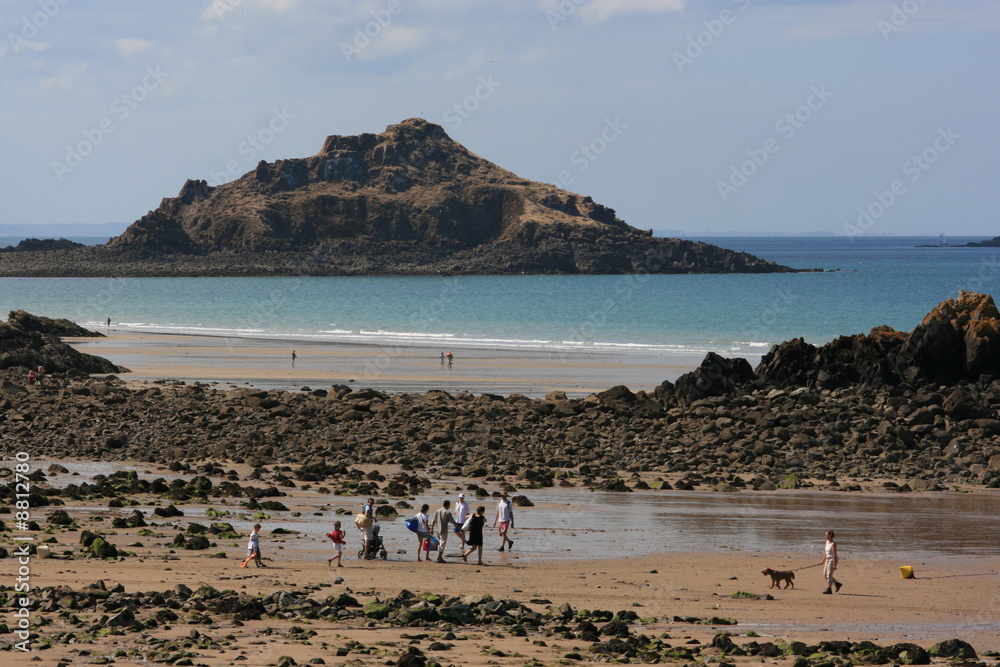 Obraz premium La côte à Pléneuf-Val-André (Côtes d'Armor, Bretagne)