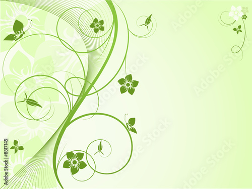 vector abstract floral background with copy space