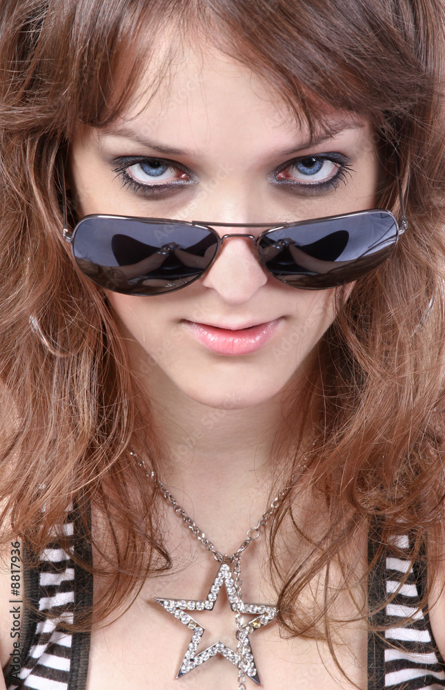 Pretty girl with sunglasses