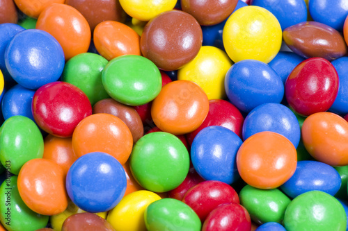 Assortment of Colorful Chocolate Candy Background