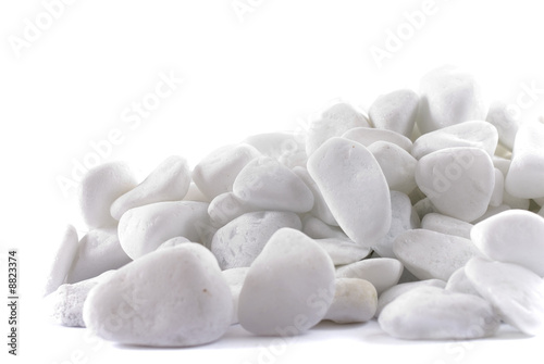 Canvas Print Pile with white stones .