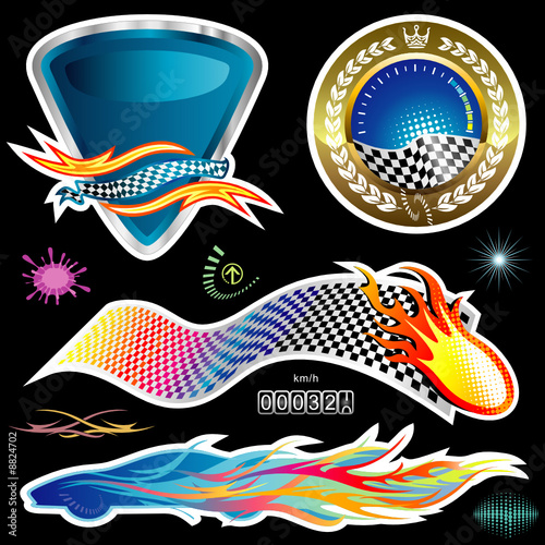 Automotive Sticker design, vector illustration layered file.