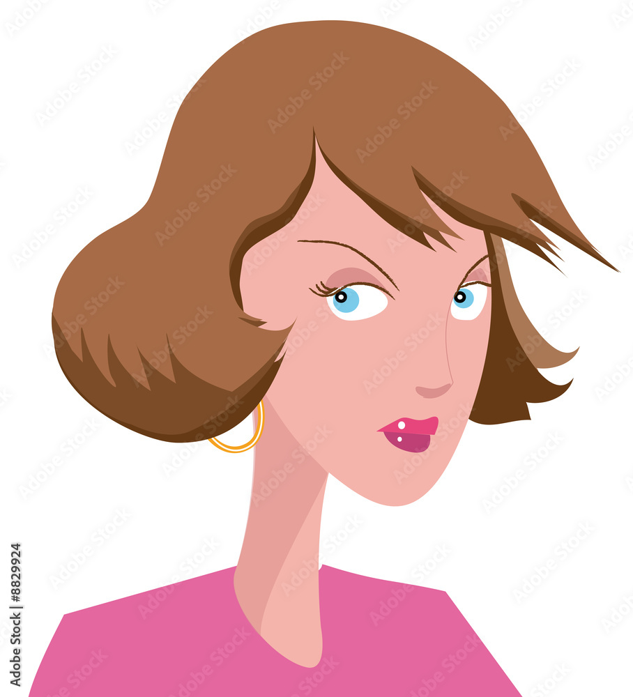 Illustration Portrait Femme Chatain Stock Illustration Adobe Stock Illustration Portrait Femme Chatain Stock Illustration Adobe Stock