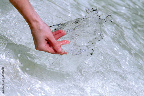 Hand dancing with the water