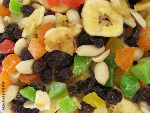 variety of dried fruits and nuts
