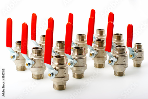 Plumbing various valve with red levers