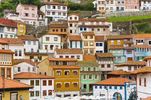 picturesque houses in Cudillero northern Spain