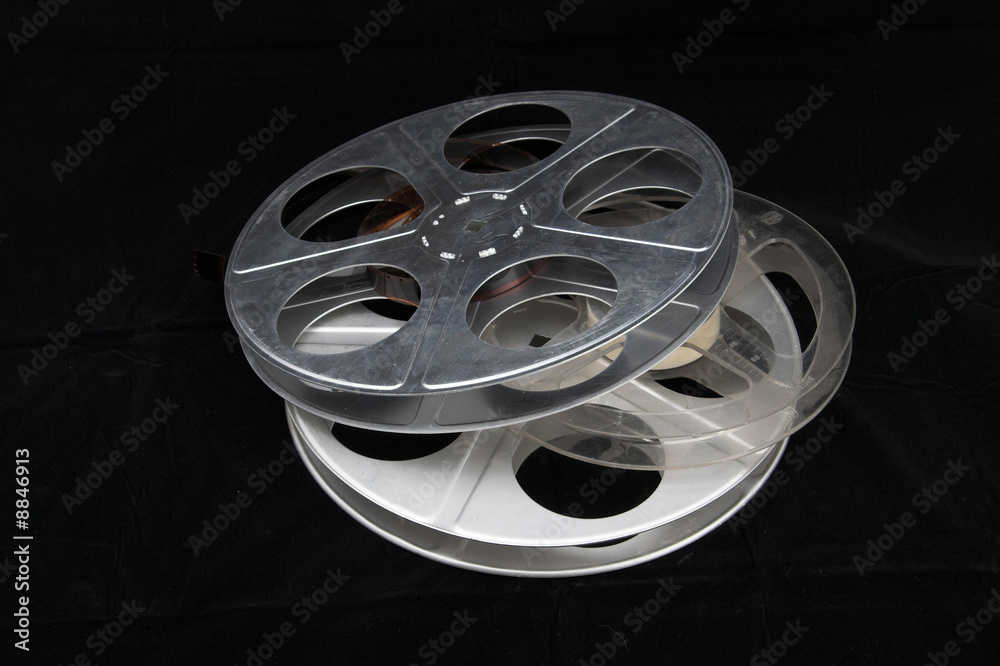 Obraz premium Close up view of film reels