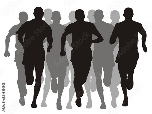 Abstract vector illustration of marathon event photo