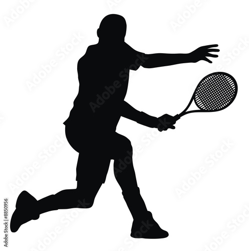Abstract vector illustration of tenis-player