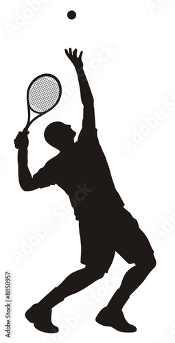 Abstract vector illustration of tenis-player