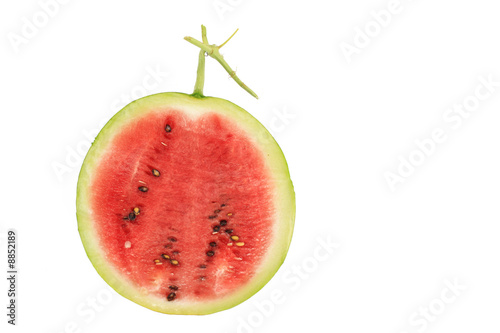 Half of watermelon isolated on white