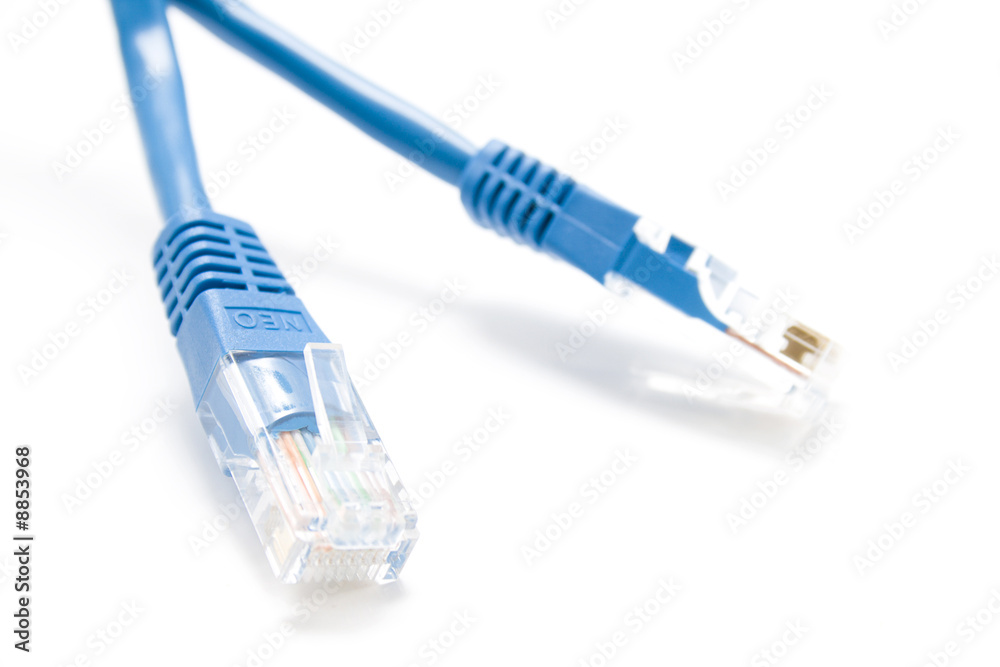 Blue twisted-pair cable