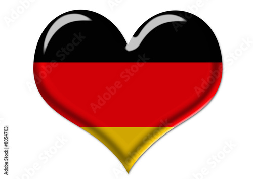 Free Download bright isolated illustration of German flag in heart - GFXLoad