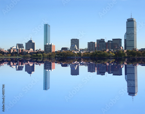 Boston Skyline reflected in Charles River