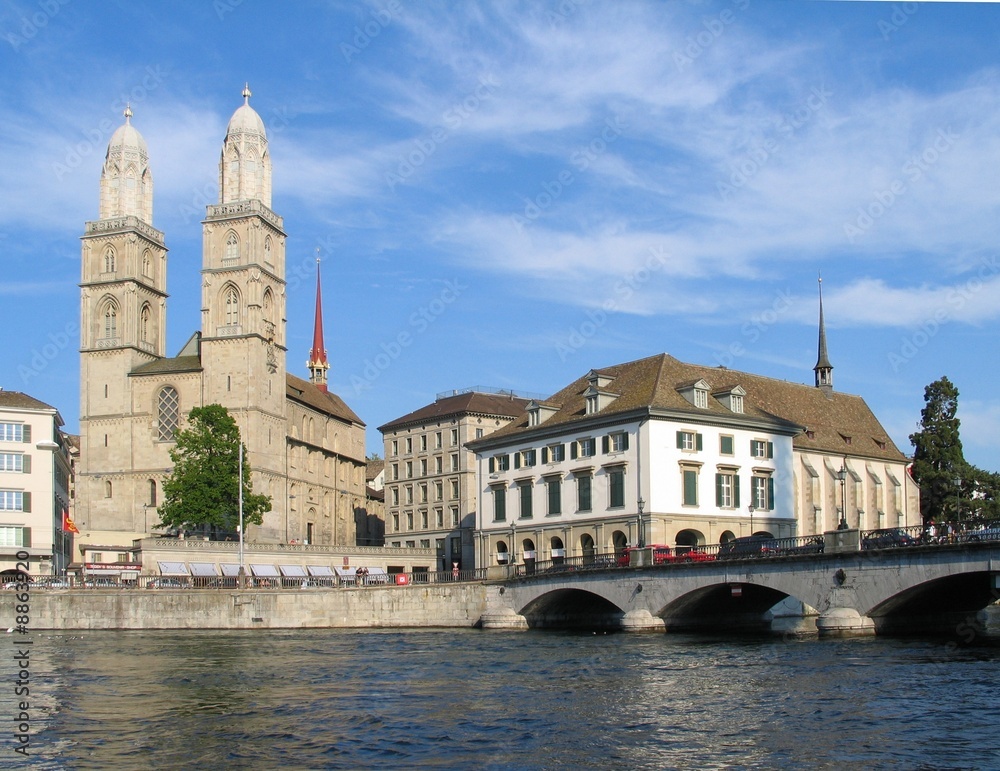 Obraz premium Zürich Grossmünster