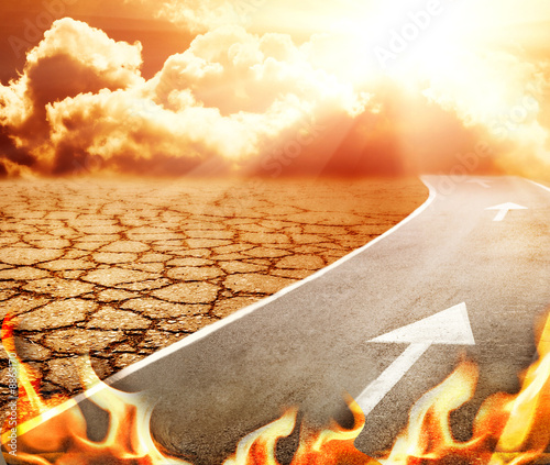 фотографія Highway to hell through desert