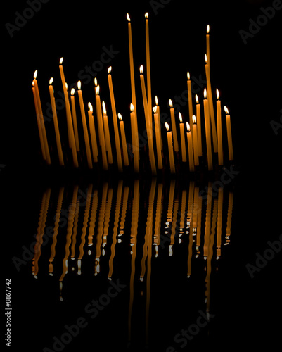 Canvas Print bougie église religion mystère croyance méditation prière