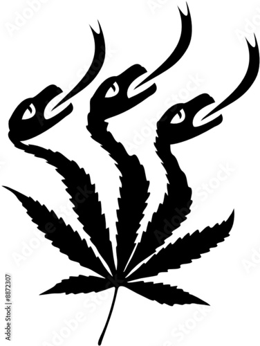 Cannabis hallucination  tattoo, t-shirt design