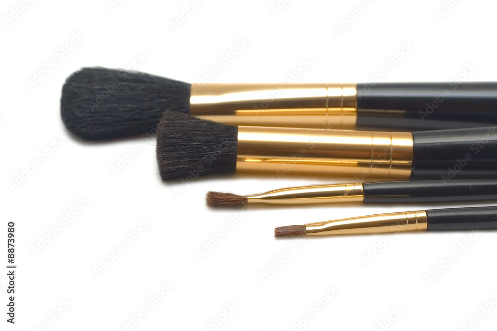 Make-up brushes isolated on white Make-up brushes isolated on white