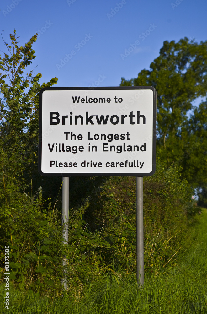 Brinkworth the longest village in England road sign